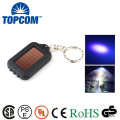 MINI 3 LED ABS de energía solar recargable linterna UV Keychain